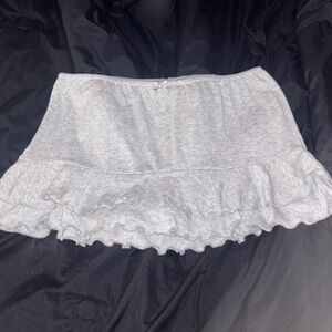 Gray Ruffled Women's Skirt